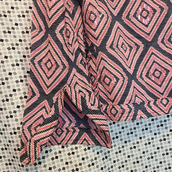 Tory Burch "Stephanie" Geometric Aztec Tunic Blouse Size 0 - Picture 7 of 9